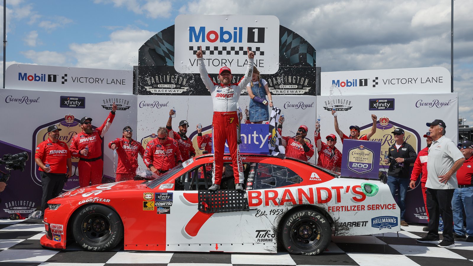 Justin Allgaier wins Darlington Crown Royal 200 NASCAR Xfinity Series post-race inspection