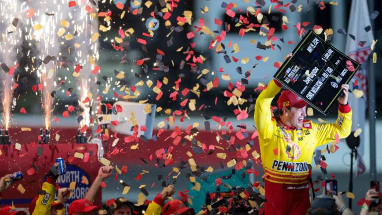 NASCAR All-Star Race inspection post-race inspection Joey Logano wins North Wilkesboro Speedway