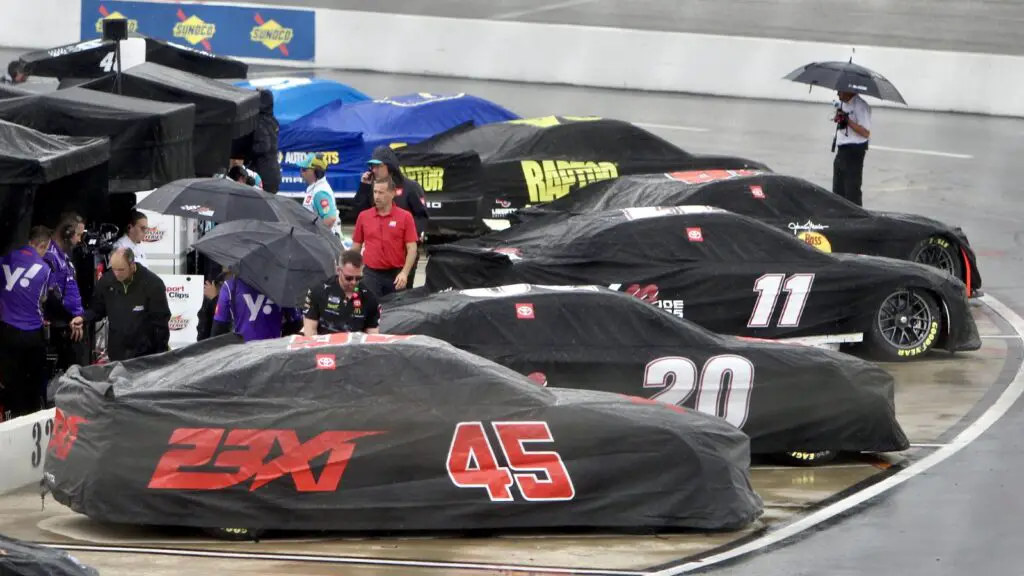 NASCAR All-Star qualifying postponed rain Pit Crew Competition North Wilkesboro Speedway