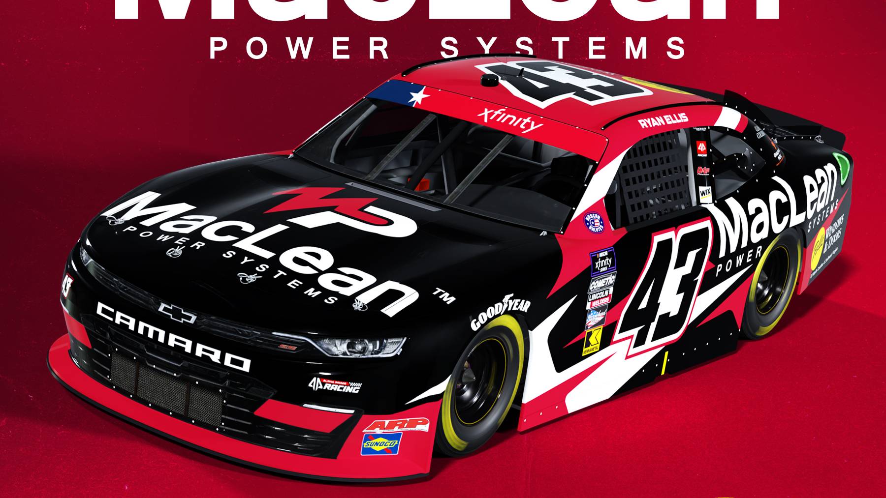 Ryan Ellis MacLean Power Systems NASCAR Xfinity Series Charlotte