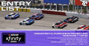 Crown Royal 200 entry list NASCAR Xfinity Series Darlington Raceway 2024 Aric Almirola