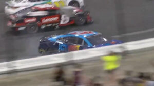 Kyle Busch Ricky Stenhouse Jr. crash NASCAR All-Star Race North Wilkesboro Speedway Video