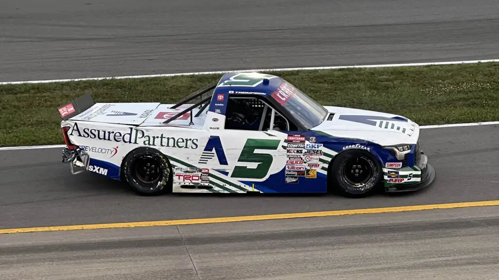 Dean Thompson crash Nashville Superspeedway 2024 video Rackley Roofing 200