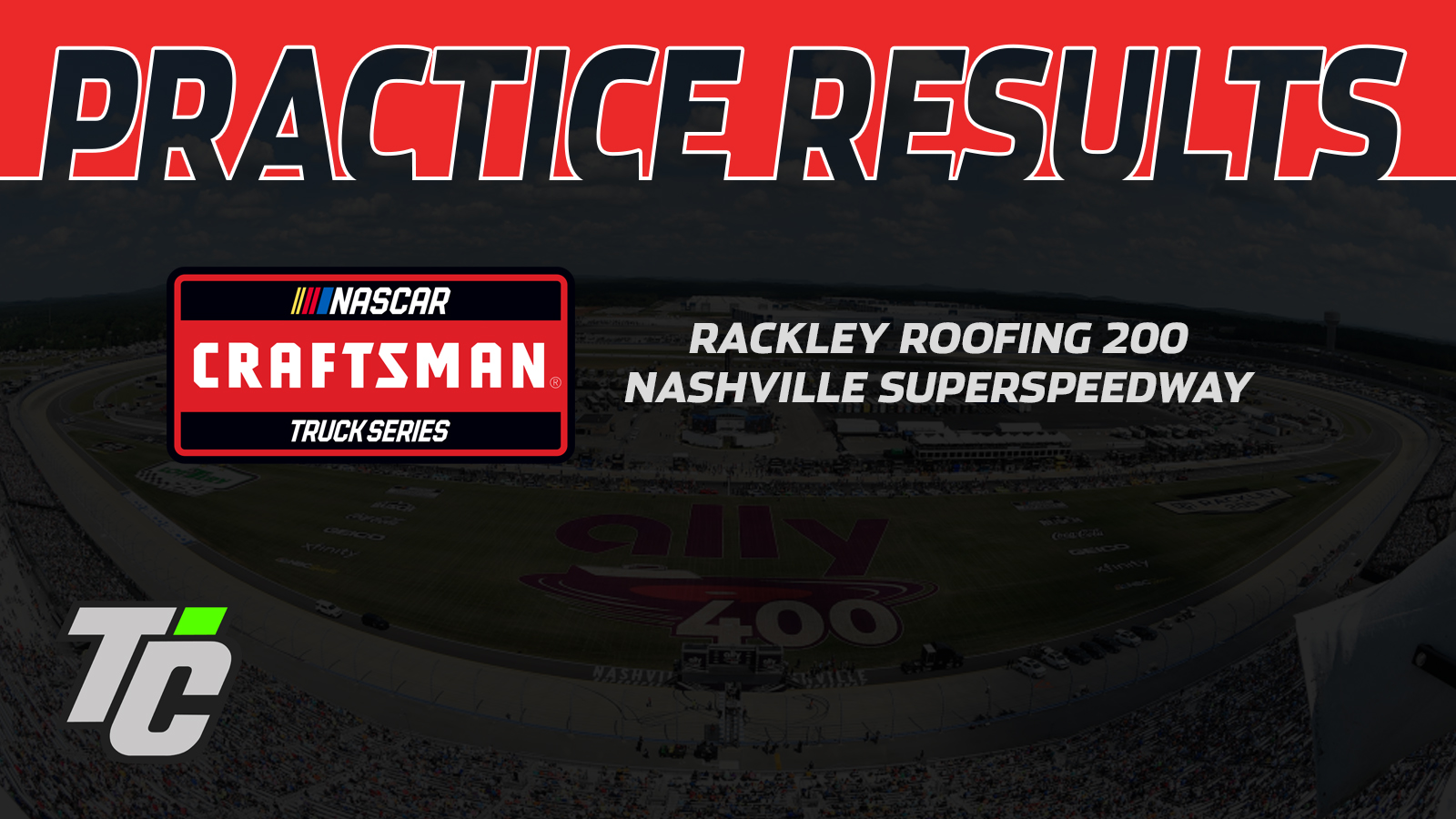 Rackley Roofing 200 practice results NASCAR Truck Series Nashville Practice Rajah Caruth fastest in practice at Nashville
