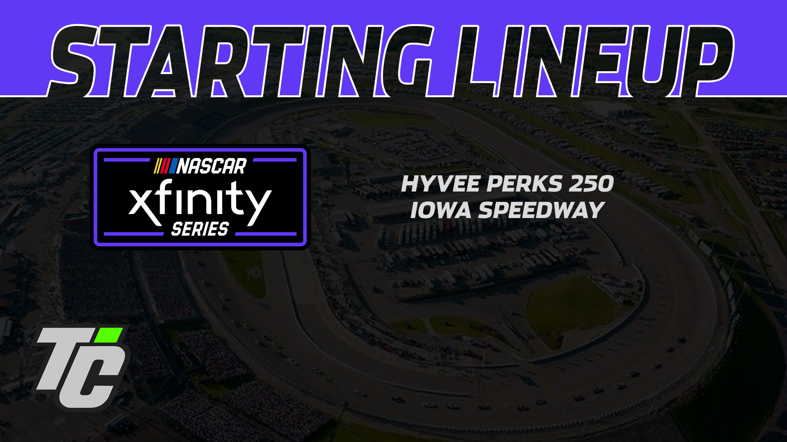 NASCAR Xfinity Series Iowa Speedway Hyvee Perks 250 starting lineup qualifying results 2024