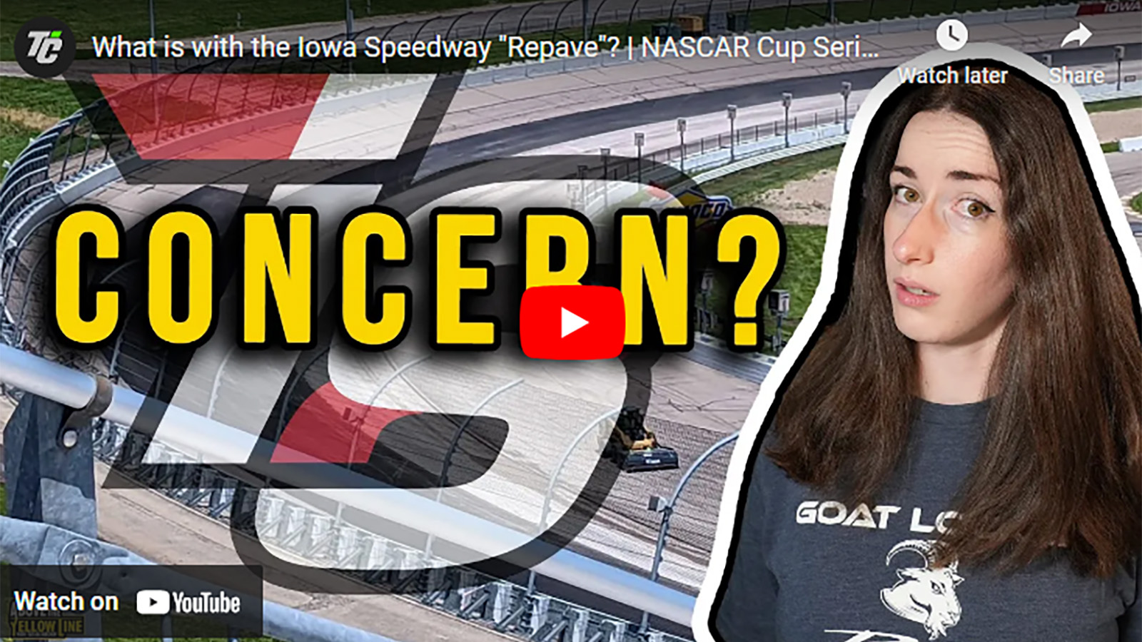 Iowa repave NASCAR Cup Series race video Above the Yellow Line Taylor Kitchen
