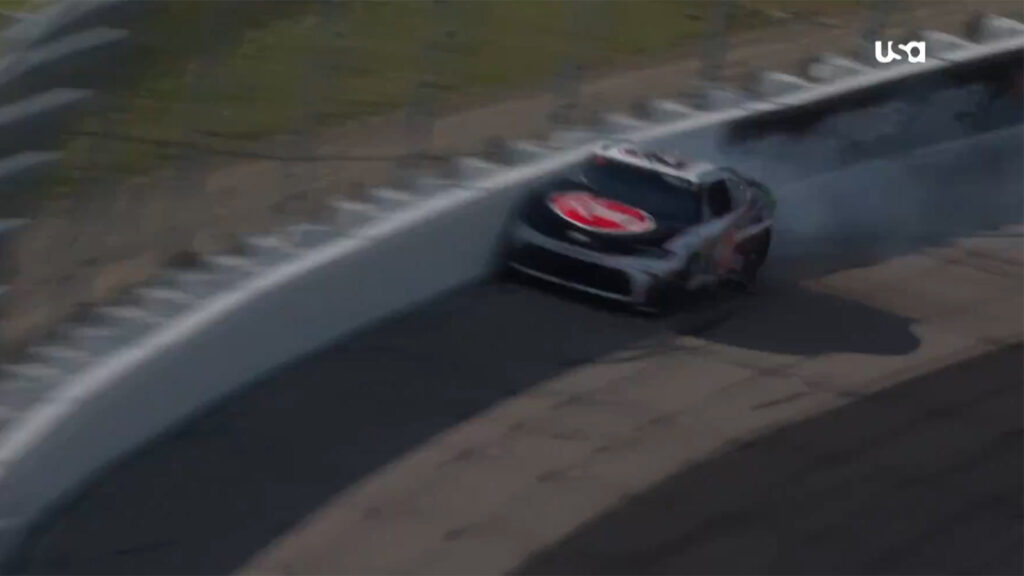 Christopher Bell crash Iowa Speedway practice tire cut down