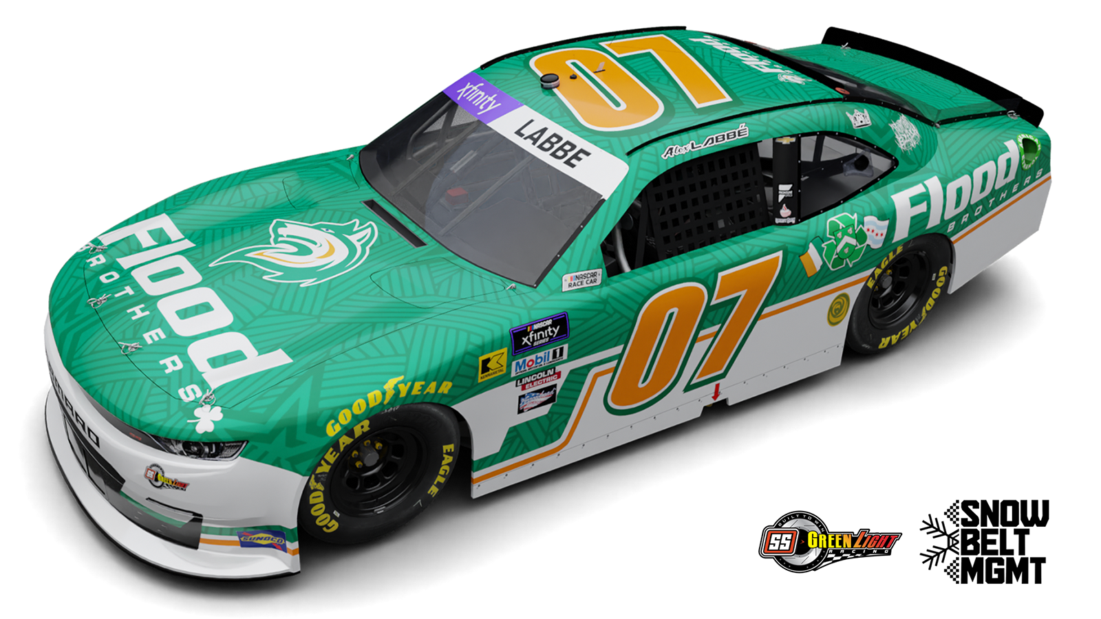 Alex Labbe NASCAR Xfinity Series The Loop 110 2024 SS-GreenLight Racing Flood Brothers Disposal Chicago Street Course