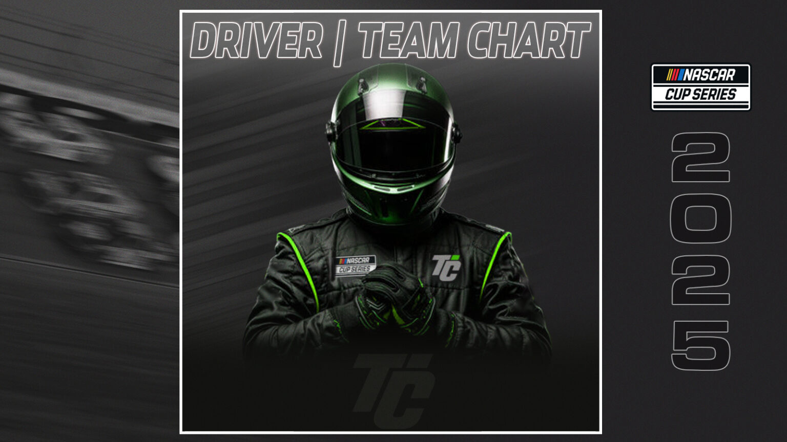 2025 NASCAR Driver / Team Chart NASCAR Cup Series