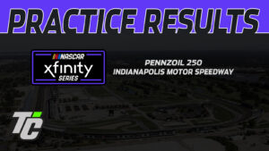 Pennzoil 250 practice results NASCAR Xfinity Series Indianapolis Motor Speedway 2024