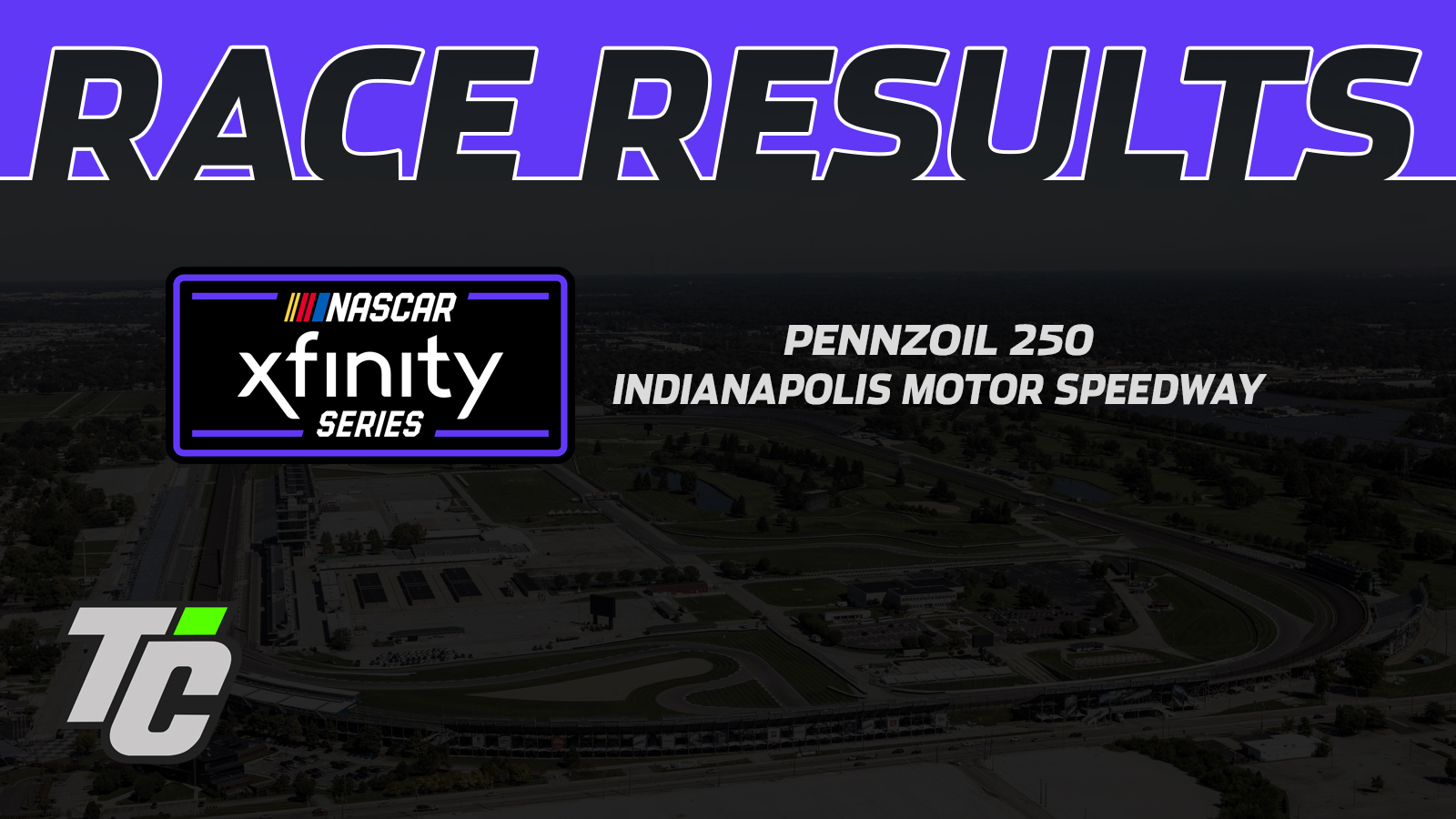 Pennzoil 250 race results NASCAR Xfinity Series Indianapolis Motor Speedway 2024