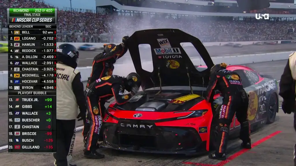 Martin Truex Jr. engine failure Cook Out 400 Richmond 2024 video