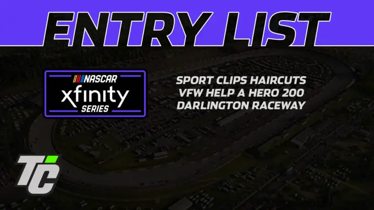 2024 Sport Clips Haircuts VFW Help a Hero 200 entry list NASCAR Xfinity Series entry list Darlington Raceway