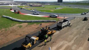 Charlotte Motor Speedway ROVAL reconfiguration update track is repaving Turn 6 and 7 area