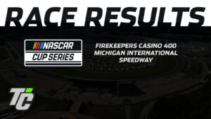 2024 FireKeepers Casino 400 race results NASCAR Cup Series results Michigan International Speedway Tyler Reddick wins
