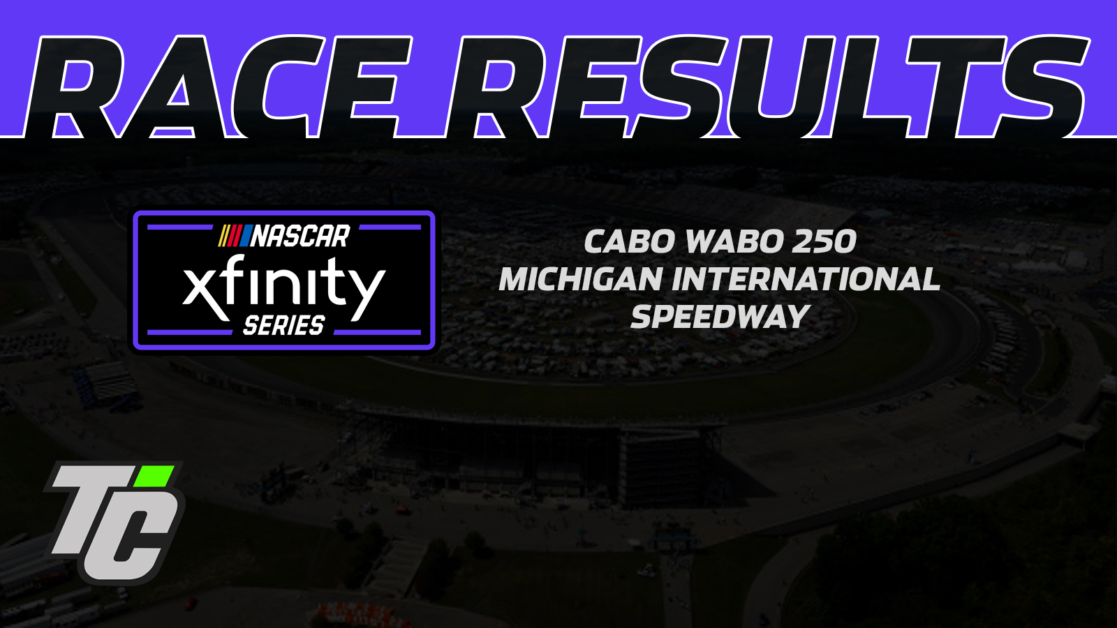 Cabo Wabo 250 race results 2024 NASCAR Xfinity Series race at Michigan International Speedway