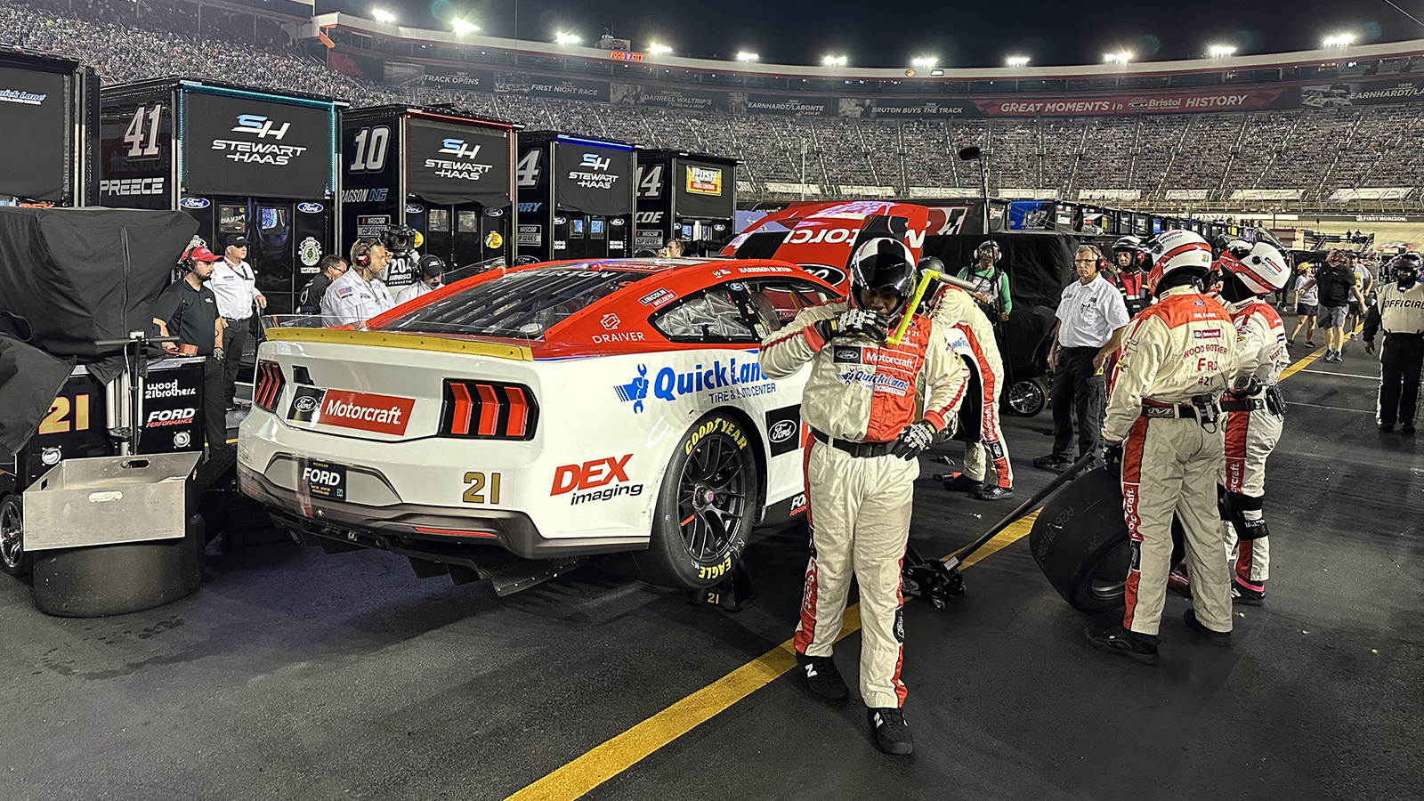 Harrison Burton power steering failure Bristol Motor Speedway Night Race Playoffs