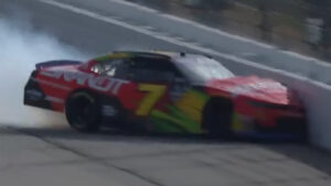 Justin Allgaier crash Kansas Lottery 300 video NASCAR Xfinity Series Kansas Speedway