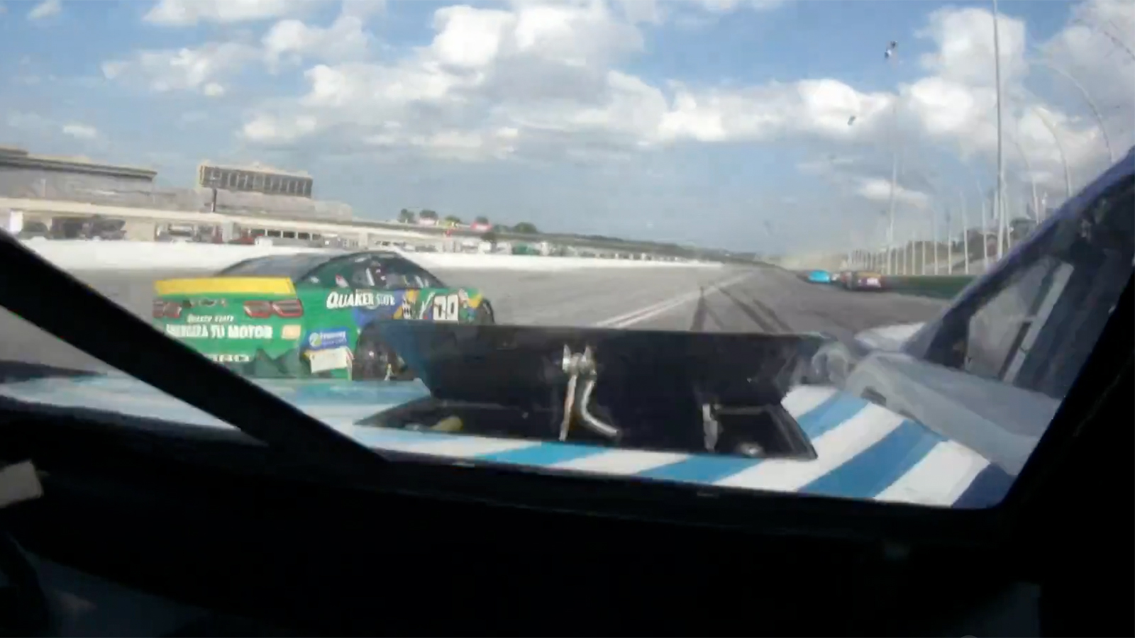 Martin Truex Jr. Ryan Blaney crash Atlanta 2024 Quaker State 400 video