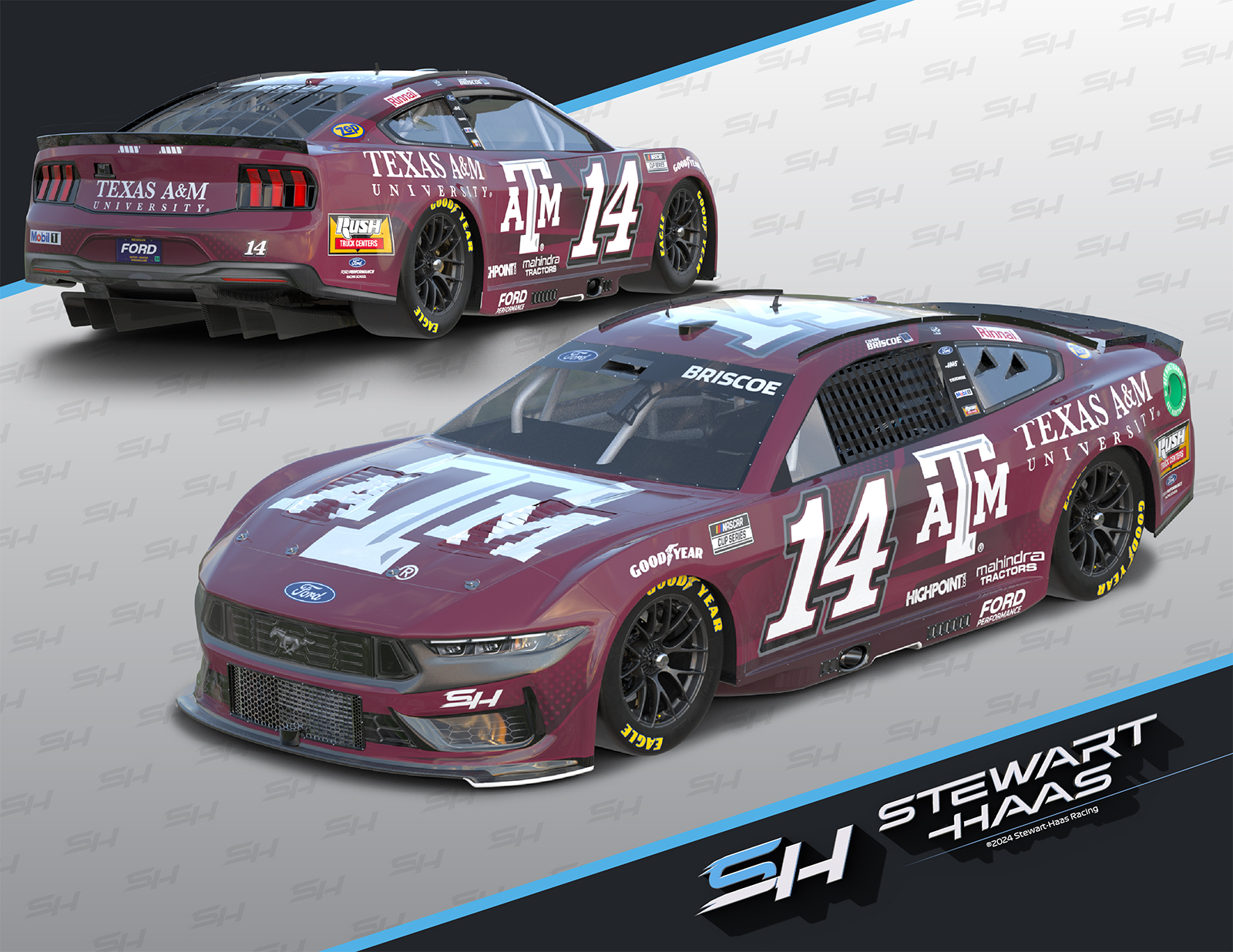 Chase Briscoe Texas A&M University NASCAR car Las Vegas