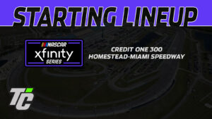 Credit One NASCAR Amex Credit Card 300 starting lineup NASCAR Xfinity Series Homestead-Miami Speedway 2024