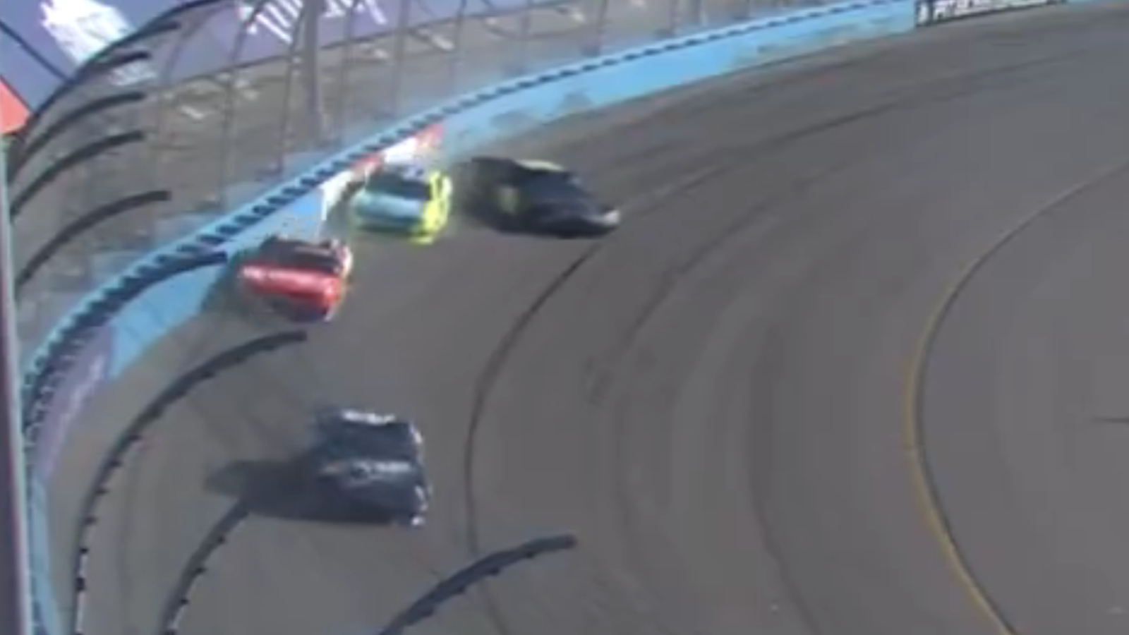 Justin Allgaier, Aric Almirola, Brandon Jones crash NASCAR Xfinity Series practice Phoenix Raceway 2024 video