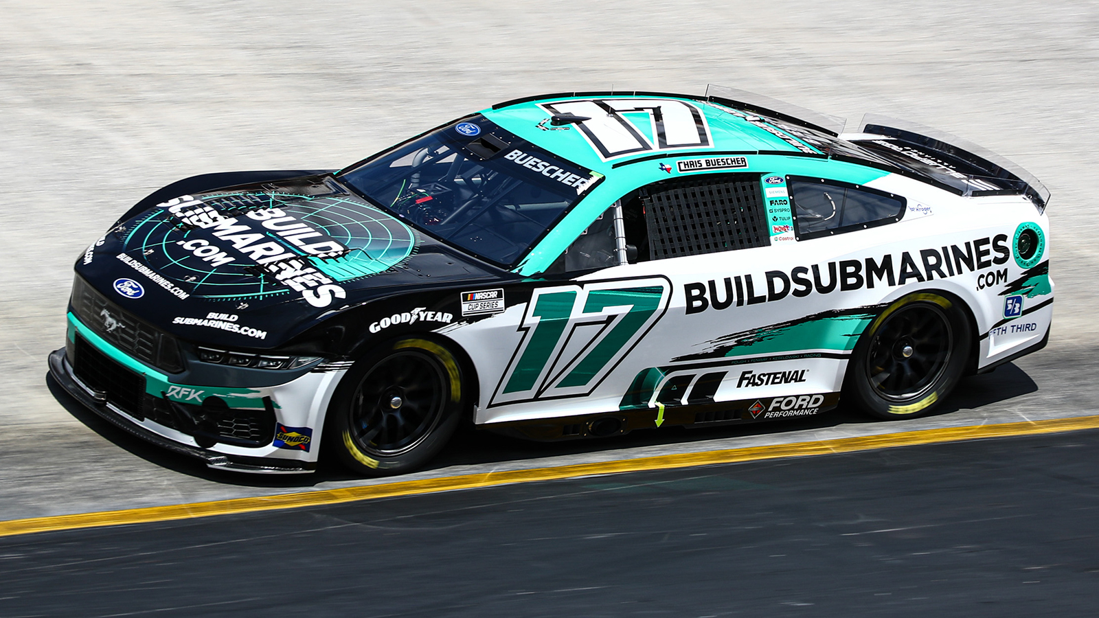 Chris Buescher 2025 No. 17 BuildSubmarines.com paint scheme RFK Racing NASCAR Cup Series