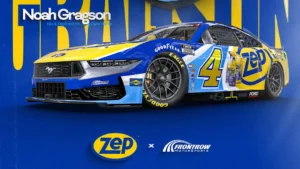 Noah Gragson 2025 Zep paint scheme No. 4 Front Row Motorsports Ford Mustang Dark Horse