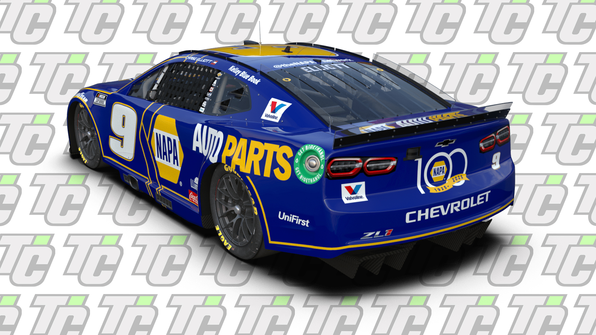 Chase Elliott 2025 NAPA Auto Parts paint scheme Hendrick Motorsports NASCAR Cup Series