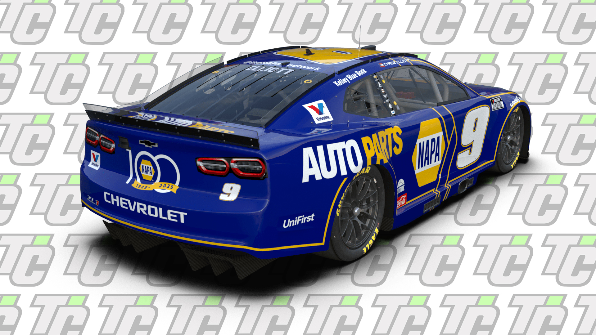 Chase Elliott 2025 NAPA Auto Parts paint scheme Hendrick Motorsports NASCAR Cup Series