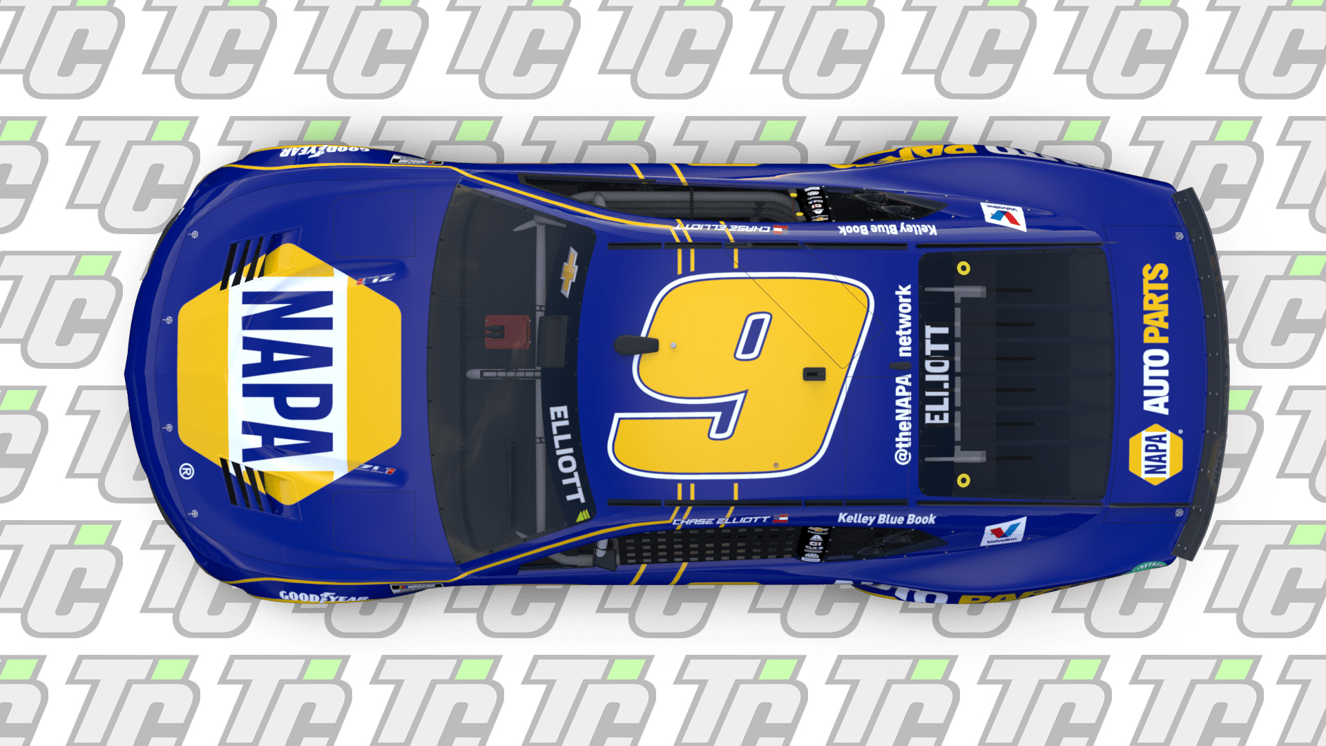 Chase Elliott 2025 NAPA Auto Parts paint scheme Hendrick Motorsports NASCAR Cup Series