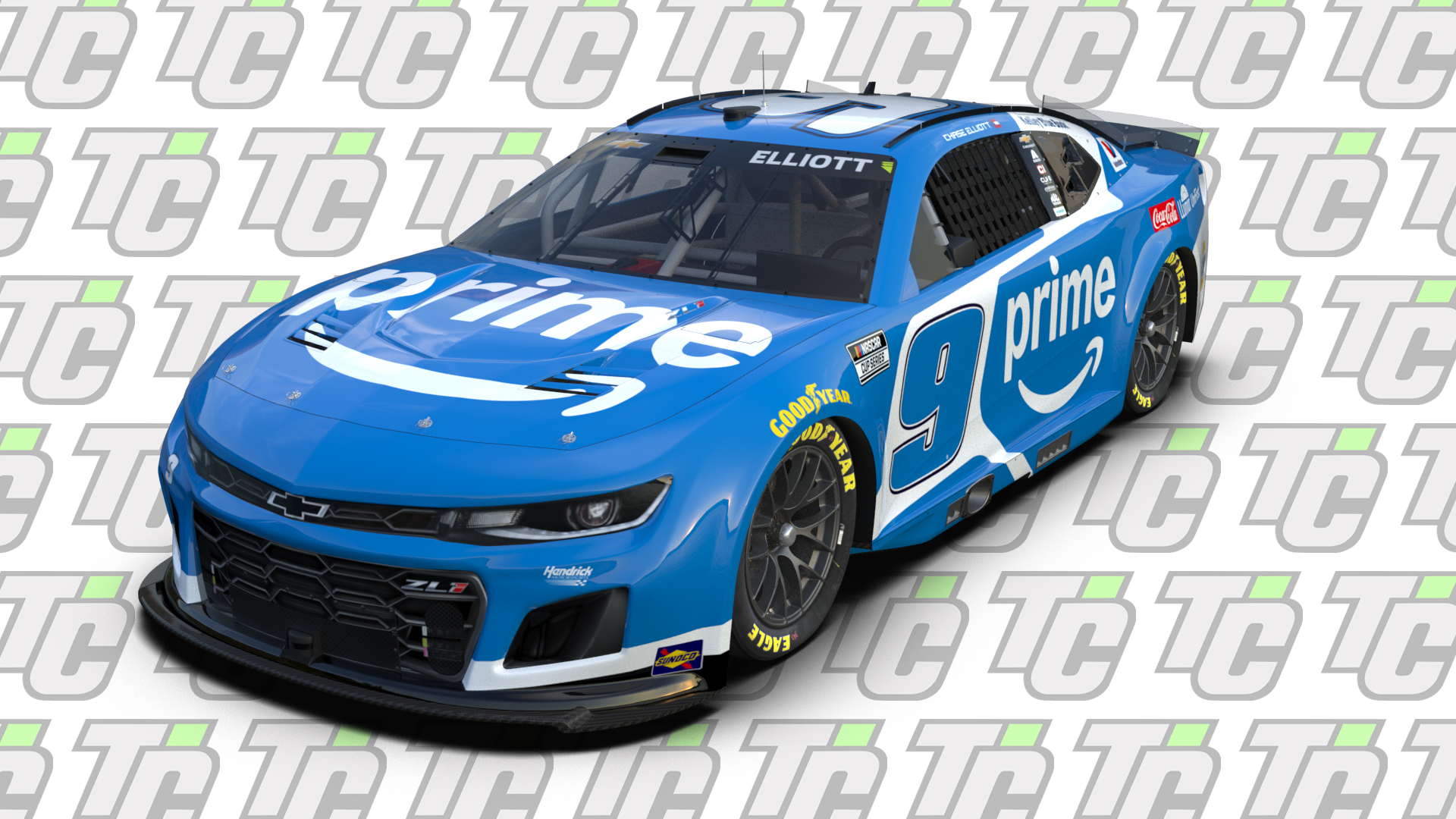 Chase Elliott No. 9 Prime Video paint scheme Hendrick Motorsports 2025 NASCAR Cup Series