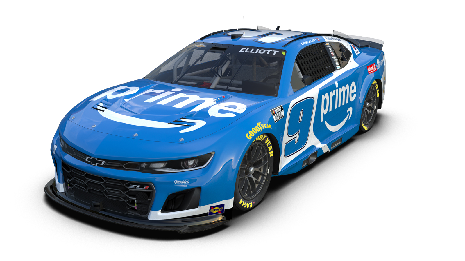 Esquema de pintura Chase Elliott No. 9 Prime Video Hendrick Motorsports 2025 NASCAR Cup Series