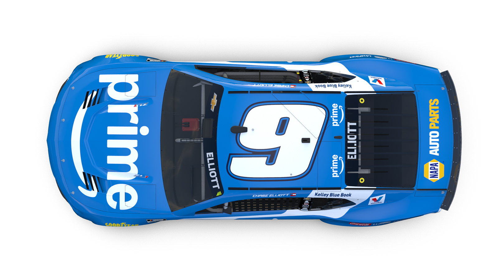 Chase Elliott No. 9 Prime Video paint scheme Hendrick Motorsports 2025 NASCAR Cup Series