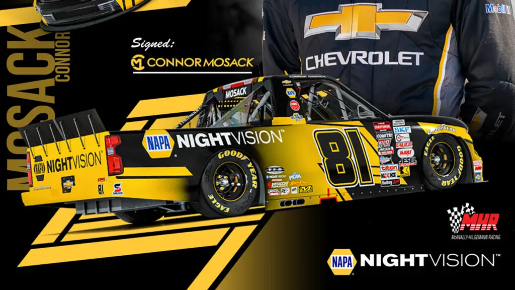 Connor Mosack 2025 NAPA NightVision paint scheme McAnally-Hilgemann Racing