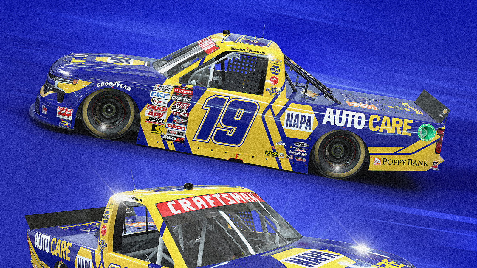 Daniel Hemric 2025 NAPA Auto Care paint scheme McAnally-Hilgemann Racing