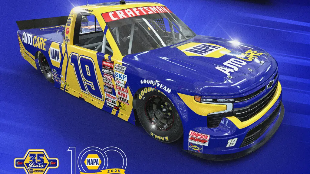 Daniel Hemric 2025 NAPA Auto Care paint scheme McAnally-Hilgemann Racing