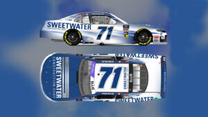 Ryan Ellis 2025 Sweetwater Construction paint scheme DGM Racing NASCAR Xfinity Series