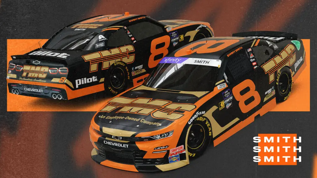 Sammy Smith 2025 TMC paint scheme JR Motorsports NASCAR Xfinity Series car