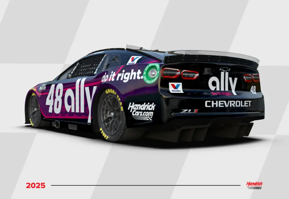 Alex Bowman 2025 Ally paint scheme No. 48 Hendrick Motorsports NASCAR Cup Series