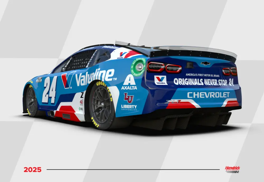 William Byron 2025 Valvoline paint scheme No. 24 Hendrick Motorsports NASCAR Cup Series