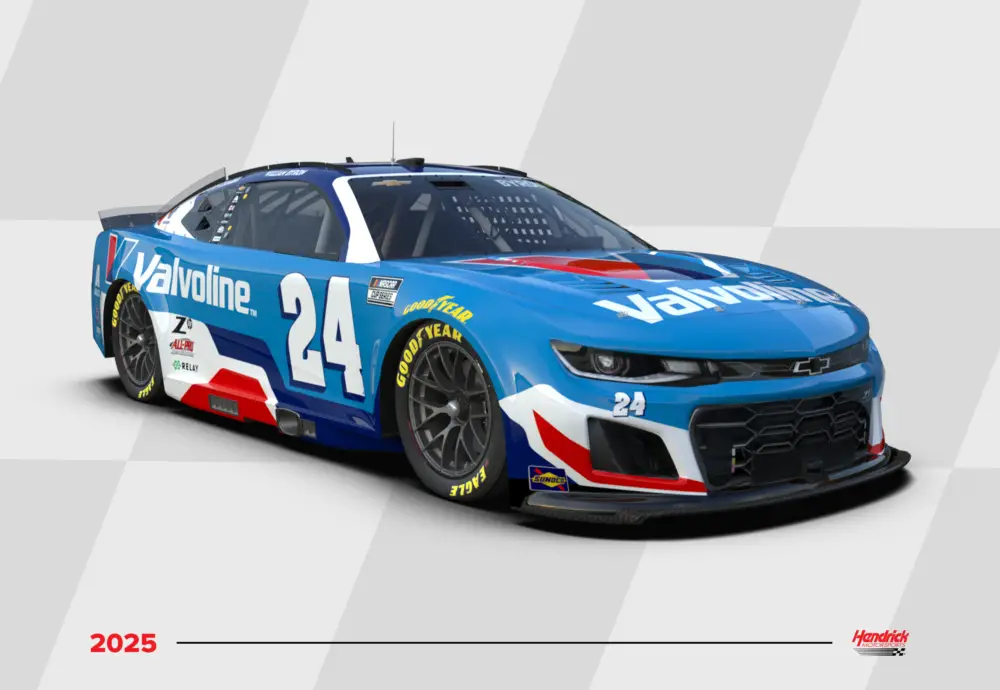 William Byron 2025 Valvoline paint scheme No. 24 Hendrick Motorsports NASCAR Cup Series