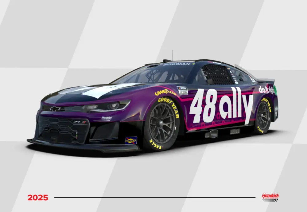 Alex Bowman 2025 Ally paint scheme No. 48 Hendrick Motorsports NASCAR Cup Series