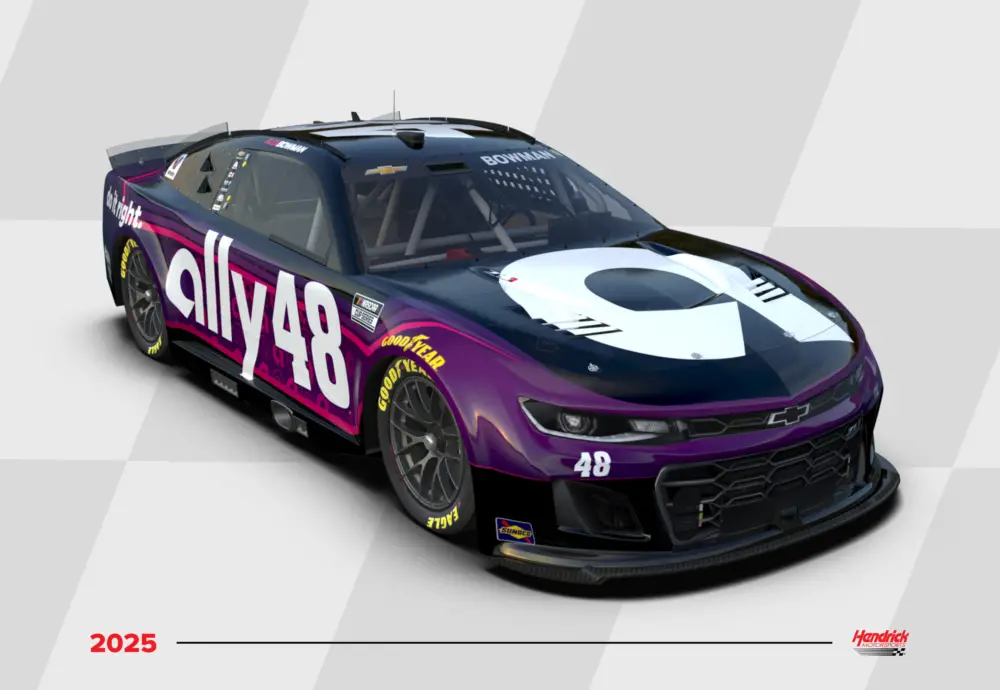 Alex Bowman 2025 Ally paint scheme No. 48 Hendrick Motorsports NASCAR Cup Series