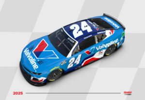 William Byron 2025 Valvoline paint scheme No. 24 Hendrick Motorsports NASCAR Cup Series