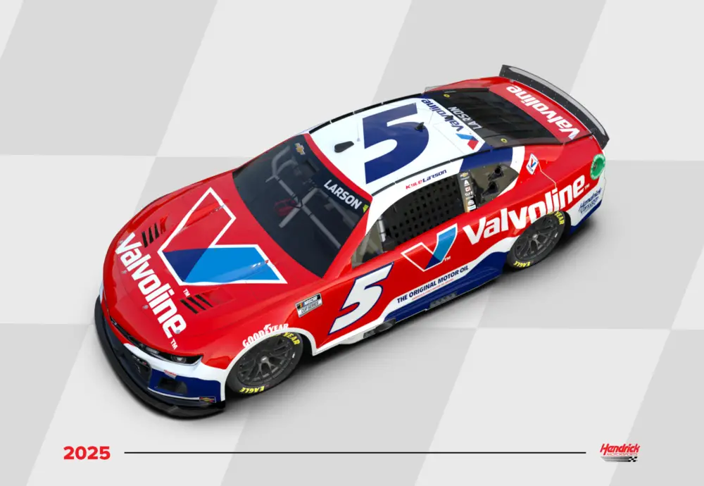 Kyle Larson 2025 Valvoline paint scheme No. 5 Hendrick Motorsports NASCAR Cup Series