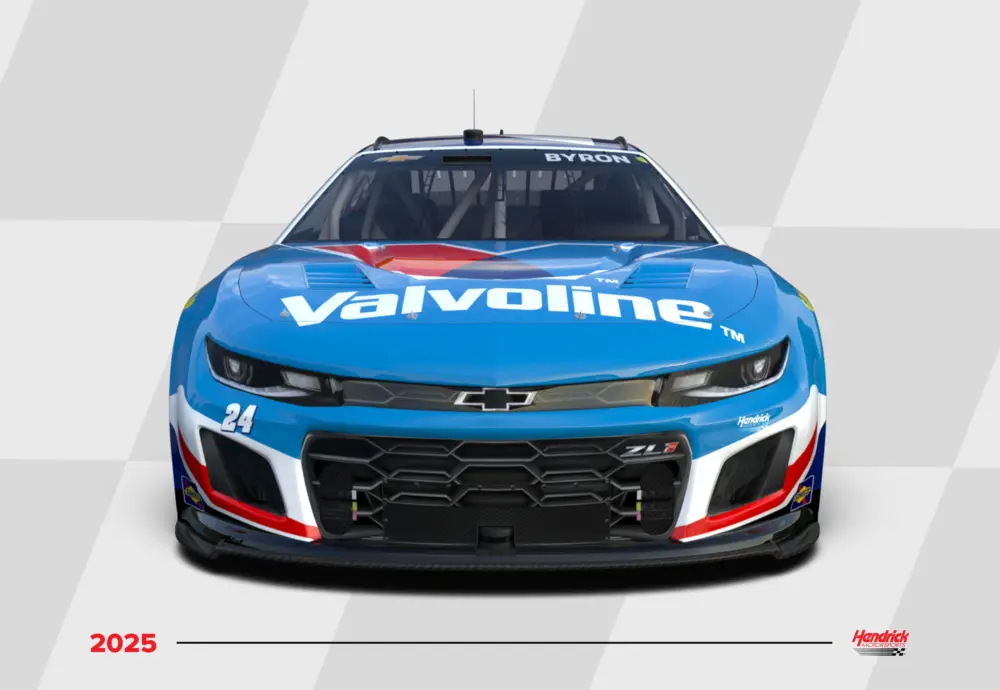 William Byron 2025 Valvoline paint scheme No. 24 Hendrick Motorsports NASCAR Cup Series