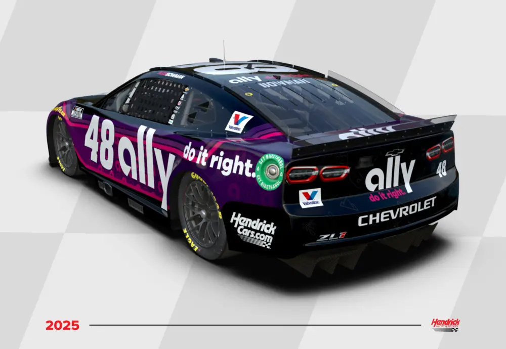 Alex Bowman 2025 Ally paint scheme No. 48 Hendrick Motorsports NASCAR Cup Series