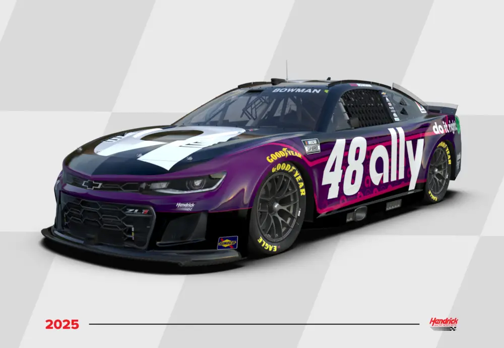 Alex Bowman 2025 Ally paint scheme No. 48 Hendrick Motorsports NASCAR Cup Series