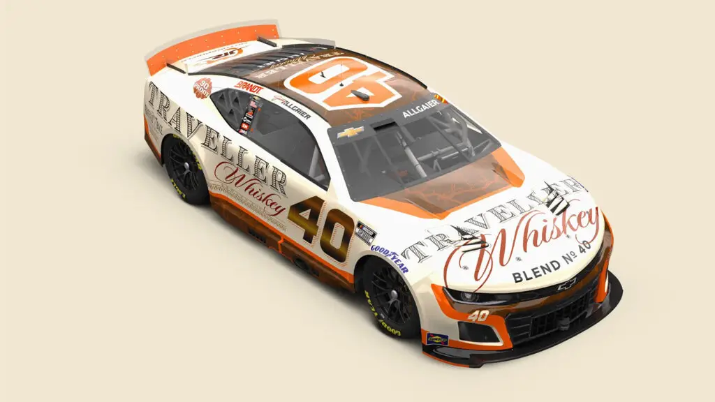 Justin Allgaier 2025 Traveller Whiskey paint scheme JR Motorsports Daytona 500 NASCAR Cup Series